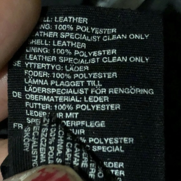 H&M Leather Jacket Aviator 80s Coat Vintage Biker - Picture 10 of 10